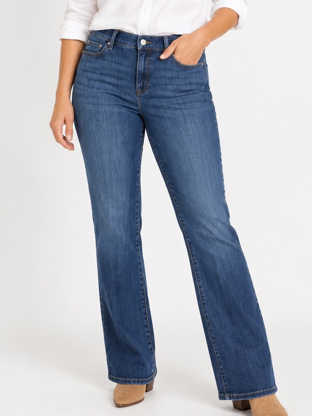 Talbots Barely Boot Jeans Women’s 10P Petite Dark Wash Bootcut Denim